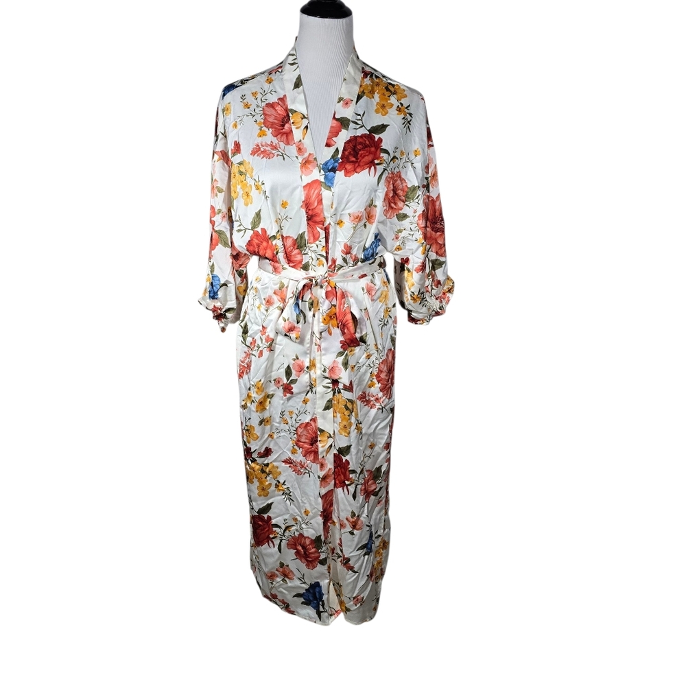 Forever 21 Size Small Floral Print Kimono Robe